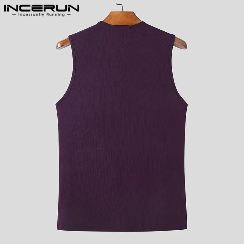 Herren Oberteil Ärmellos Tank Top Sexy Shirt Clubwear Muskel T-Shirt Unterhemd