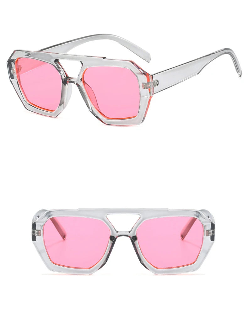 Damen Sonnenbrille Designer Luxus Brille Quadratische Übergröße Gläser Vintage