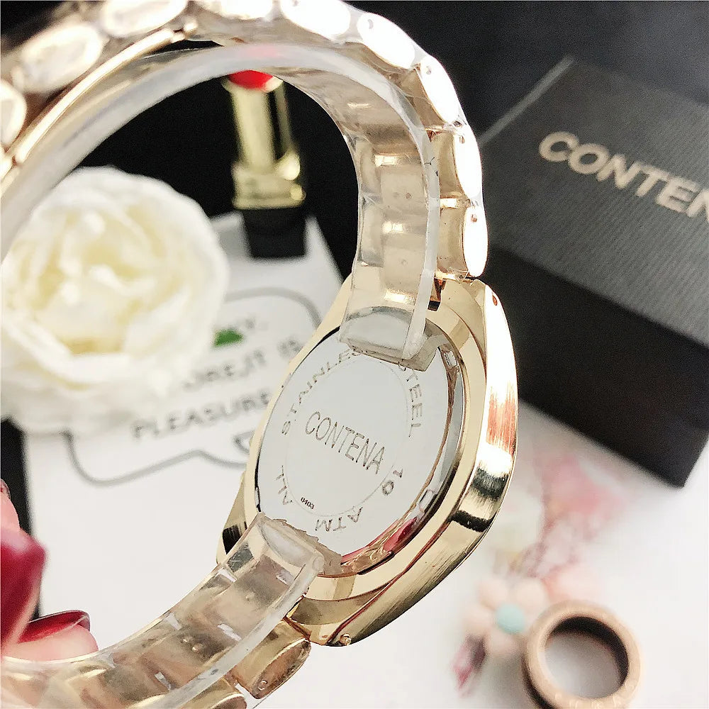Damen Armbanduhr Fashion Luxus Quartz Armband Uhr Chronograph Business Schmuck