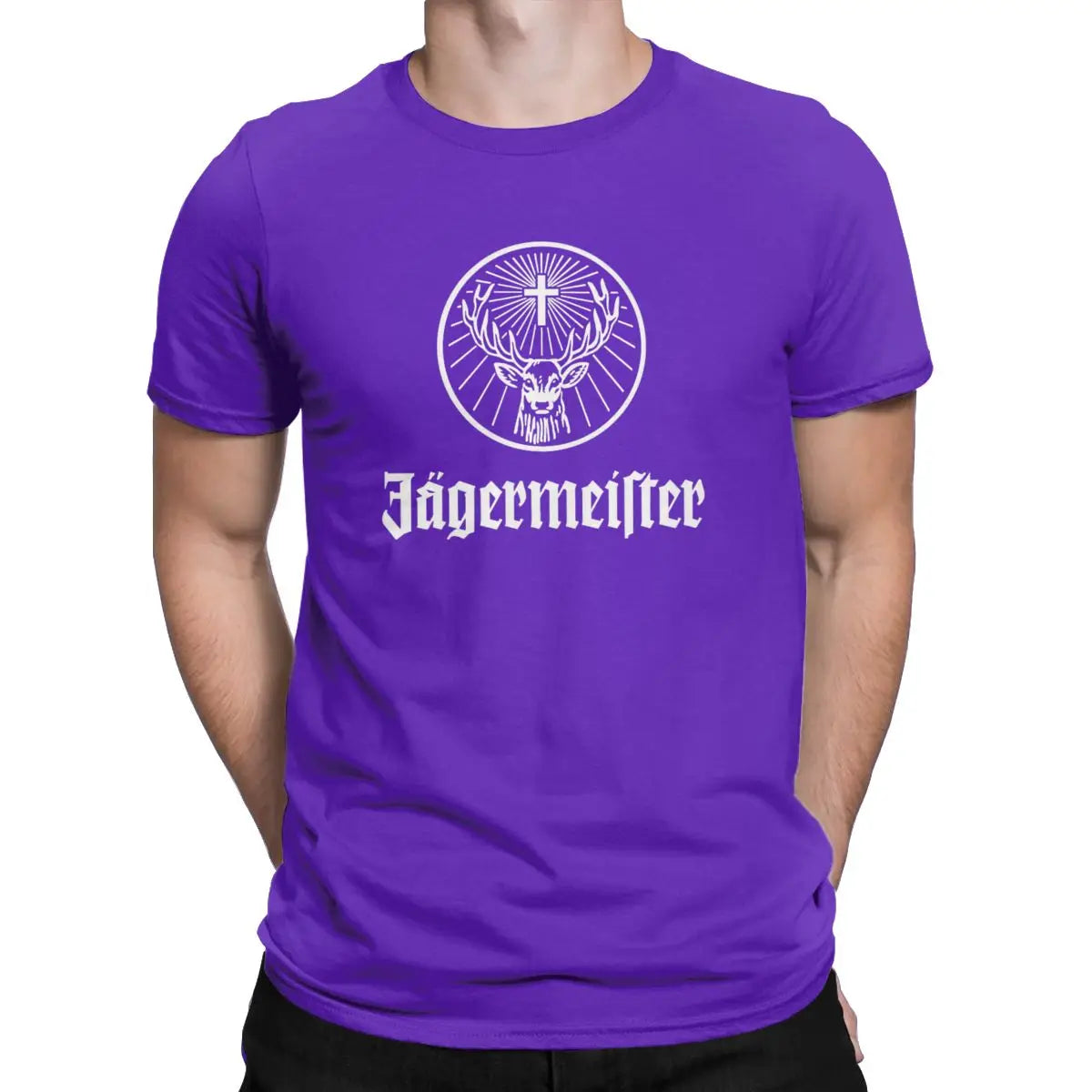 Fashion Herren Jägermeister T-Shirt Rundhals Unisex 100% Baumwolle Streetwear