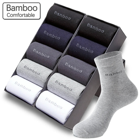 10 Paar Herren Business Socken aus Bambusfaser Atmungsaktives Größe 38-45