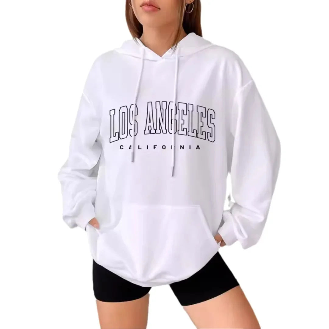 Los Angeles Kapuzenpullover Sweatshirt Hoodie Pulli Damen Kapuzenpulli Shirt