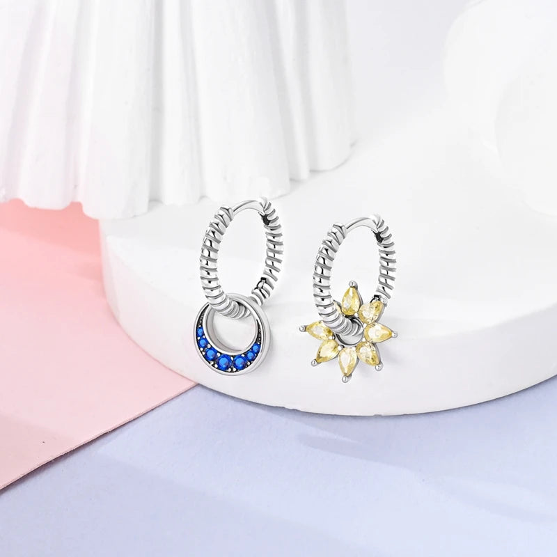Creole Argento 925 Sterling Zirconi | Orecchini Eleganti Ipoallergenici Regalo