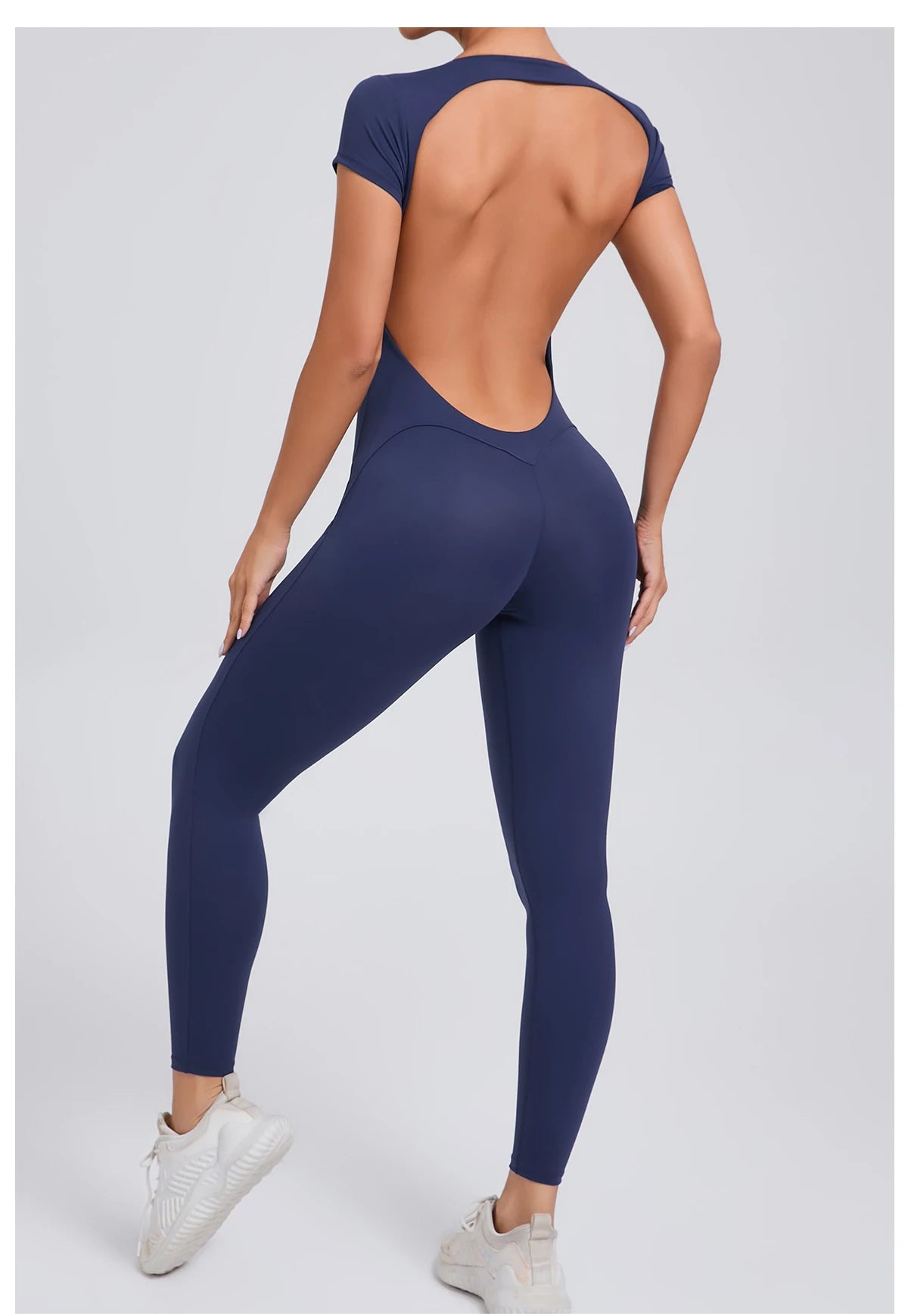 Tuta intera Sportiva Donna Rompers Pantaloni Yoga Palestra Sexy Jumpsuit Tutina