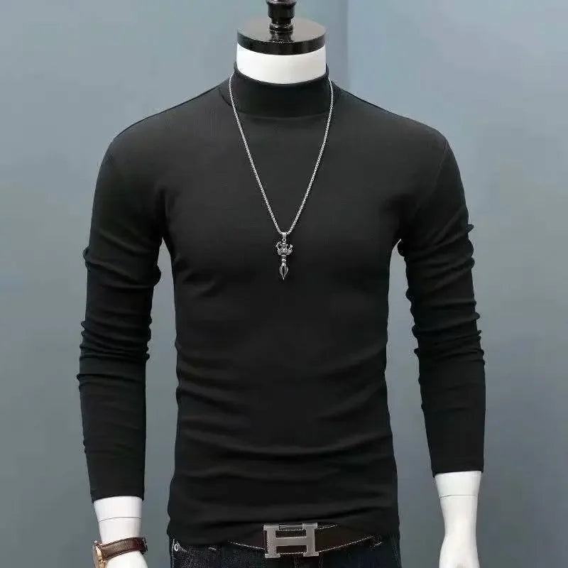 Herren Rollkragen Pullover Sweatshirt Leichter Pulli Sweater Shirt Langarmshirt