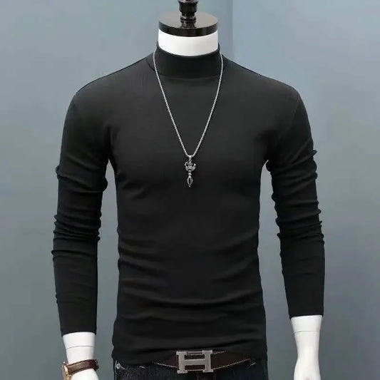 Herren Rollkragen Pullover Sweatshirt Leichter Pulli Sweater Shirt Langarmshirt