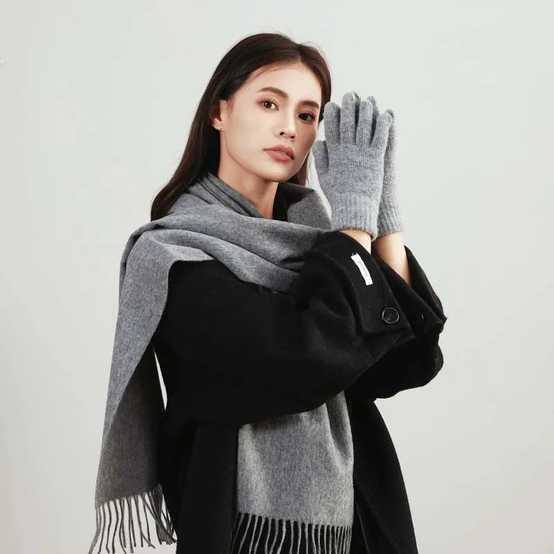 Herren Schal Winterschal Stola Schlauchschal Halstuch Wollschal Strickschal Loop