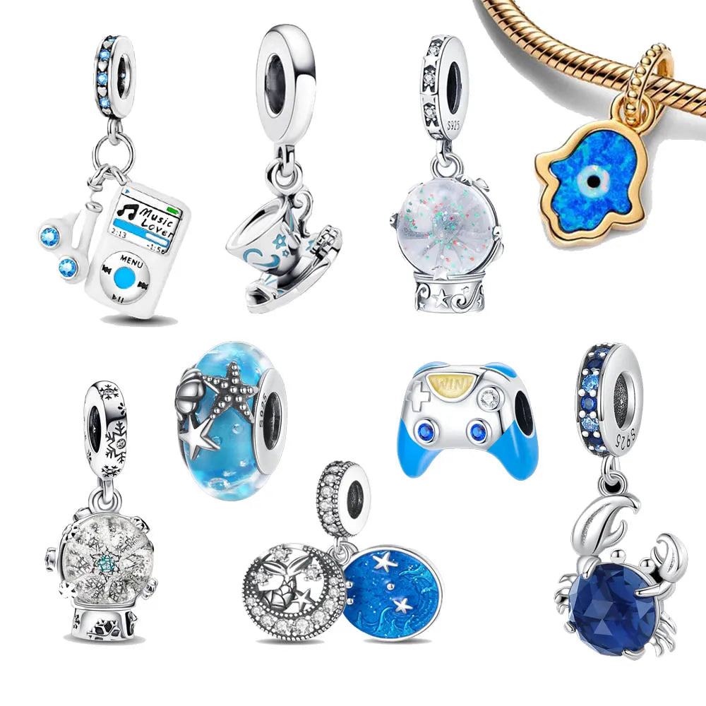 Charms Anhänger 925 Sterling Silber Charm Armband verschiedene Themen Damen Geschenk