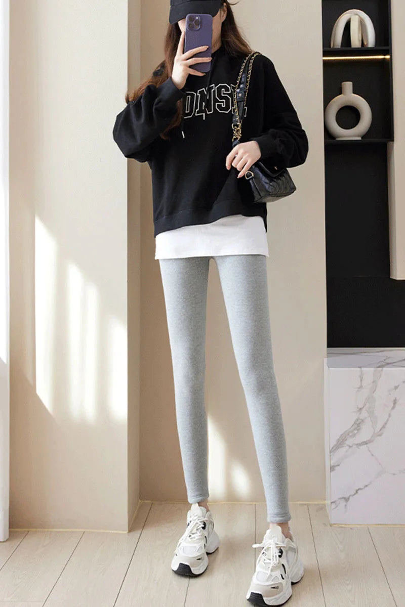 Frauen Hose Winter Leggins Warm Thermohose Innenfleece Leggings Strumpfhose