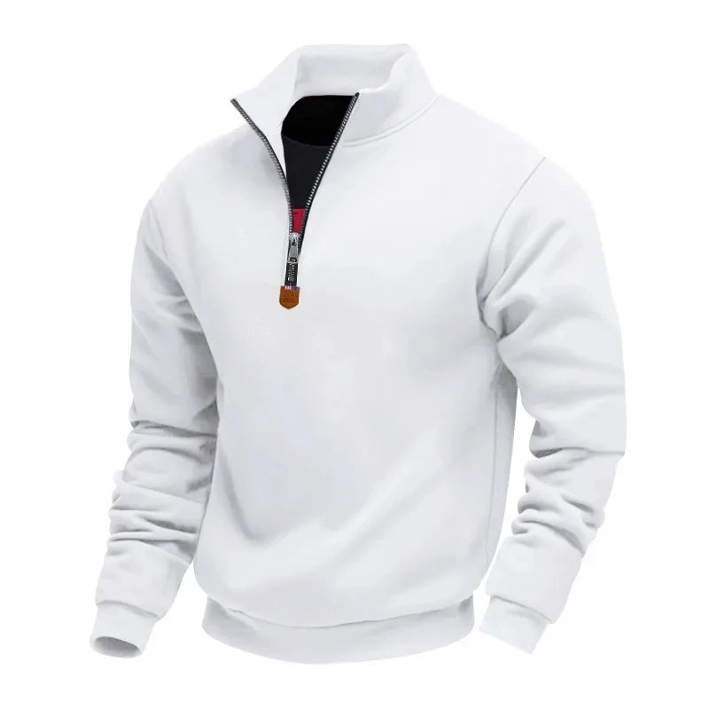 Herren Pullover Sweatshirt Troyer Pulli Sweater Stehkragen Zipper Langarmpulli