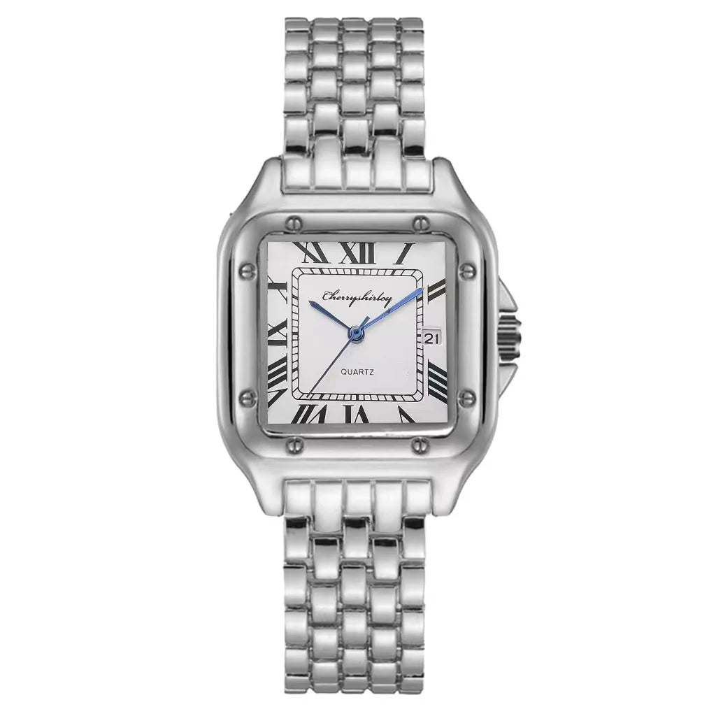 Damen Armbanduhr Armband Uhren Luxus Quarz Uhr Silber Gold Business Quarzuhr