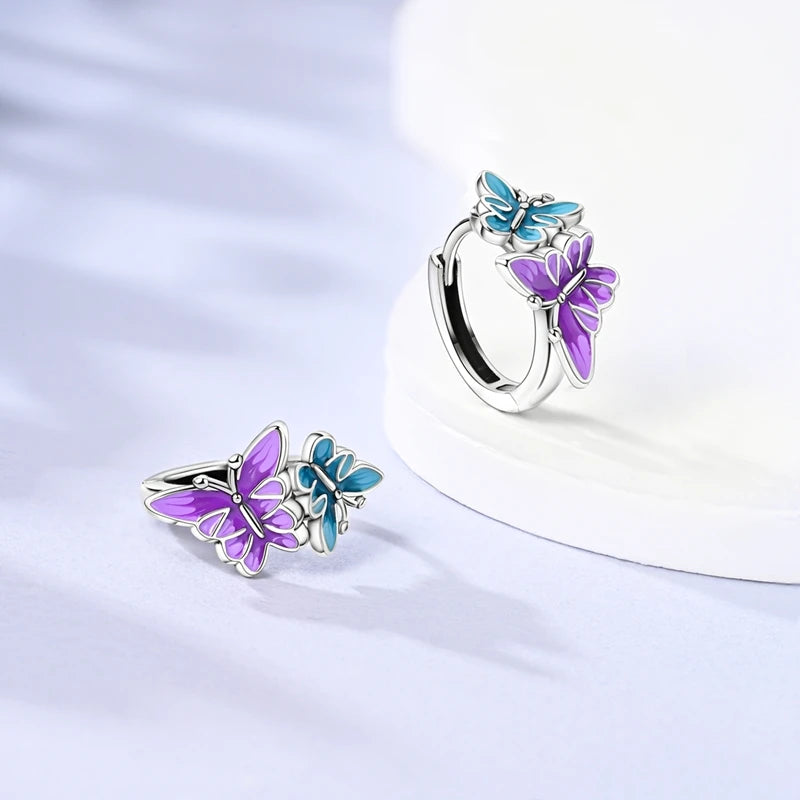 Orecchini a Cerchio in Argento 925 Sterling con Zirconi | Creole Brillantini