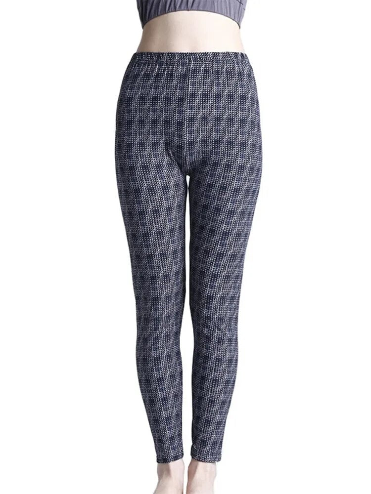 Leggings Damen Kariert Tartan Karo Muster Fitness Leggins Sexy Hohe Elastizität