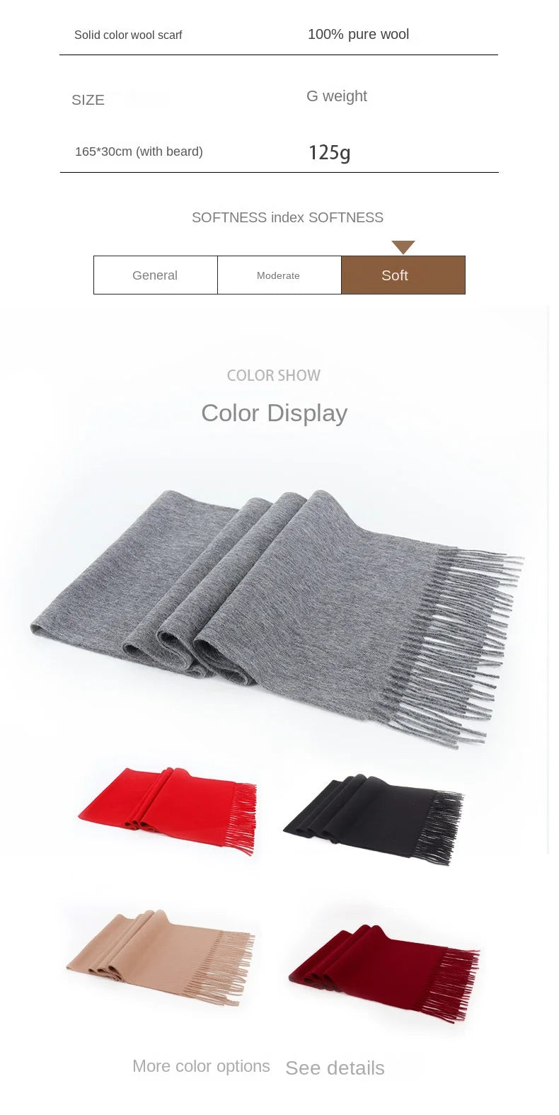Herren Schal Winterschal Stola Schlauchschal Halstuch Wollschal Strickschal Loop