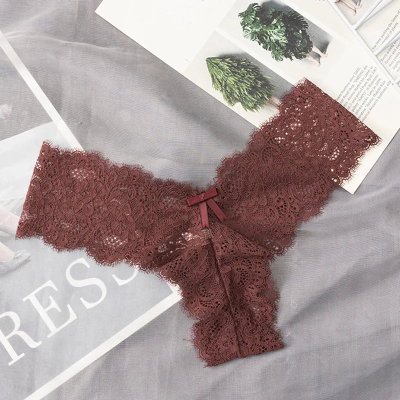Frauen Spitze Tanga String Höschen Sexy Schlüpfer Slip Dessous Unterwäsche