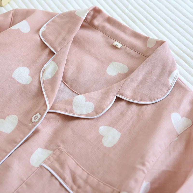 Pyjama für Damen Nachtwäsche Nachthemd Schlafanzug Zweiteiliger Hausanzug