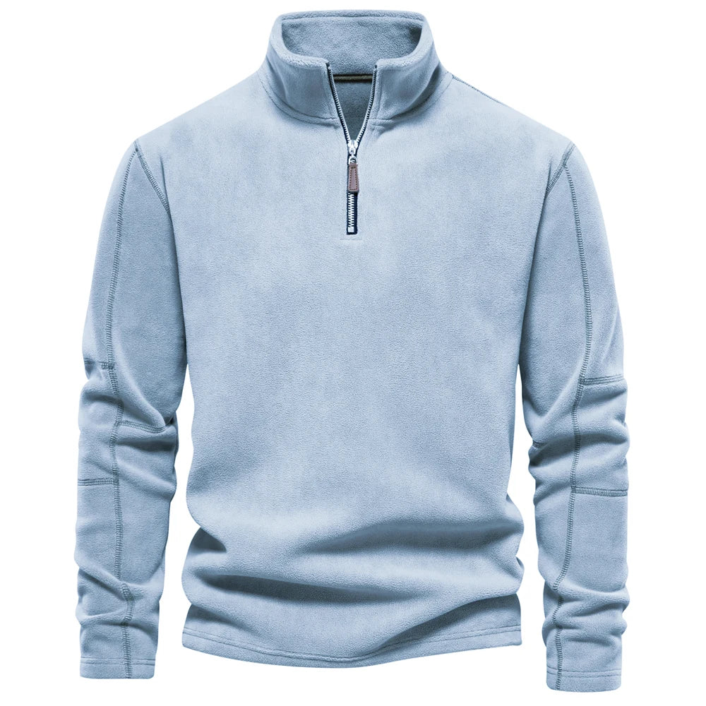 Herren Pullover Sweatshirt Troyer Pulli Sweater Stehkragen Zipper Langarmpulli