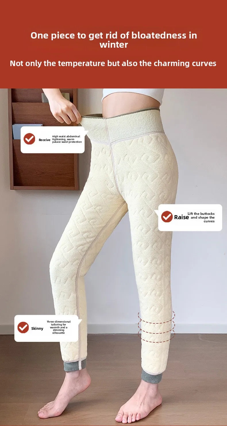 Frauen Hose Winter Leggins Warm Thermohose Innenfleece Leggings Strumpfhose