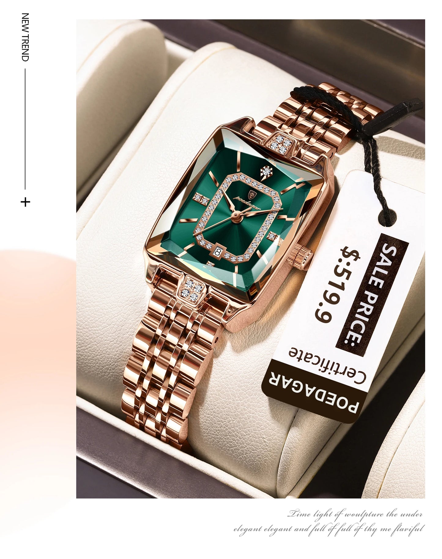 Orologio da Polso Donna Quarzo Quadrante Acciaio Inossidabile Classico Elegante