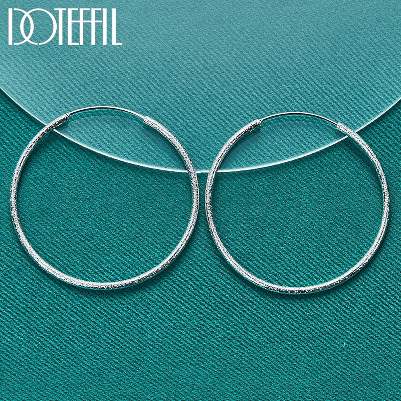 1 Paar Creolen aus 925 Sterling Silber Ohrringe Ohrschmuck Ohrstecker