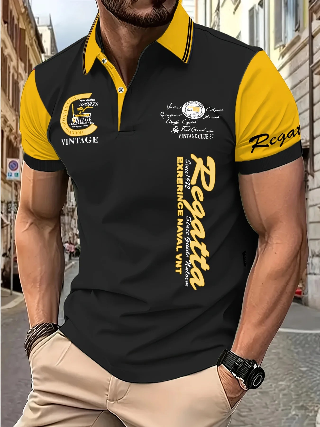 Herren Poloshirt POLO Shirt T-Shirt Kurzarm Hemd Fashion Polohemd Herrenmode Top