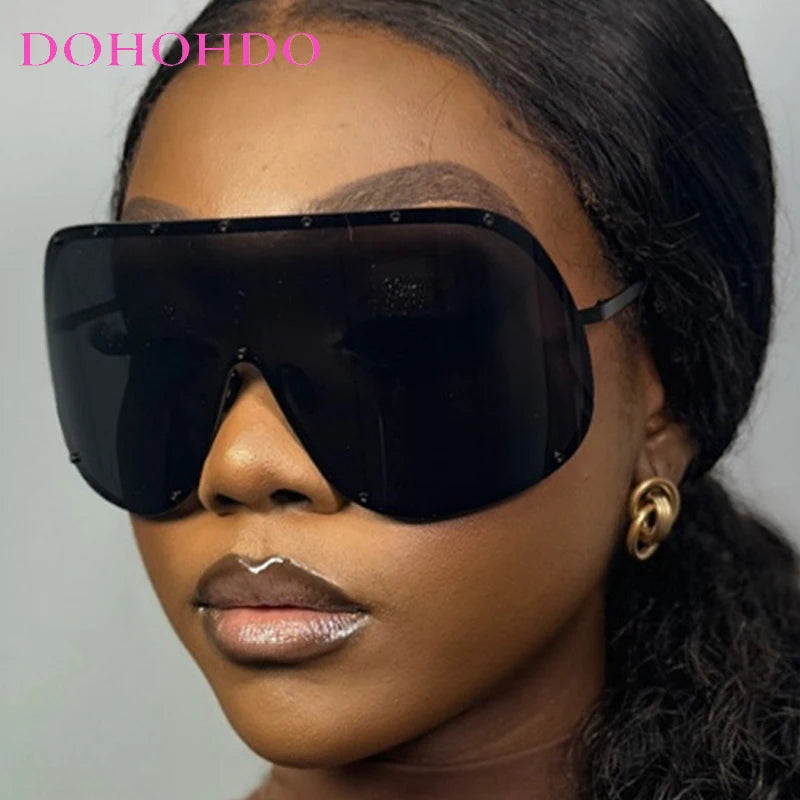 Occhiali da sole ovali oversize per donna e uomo Fotocromatici Polarizzati UV400