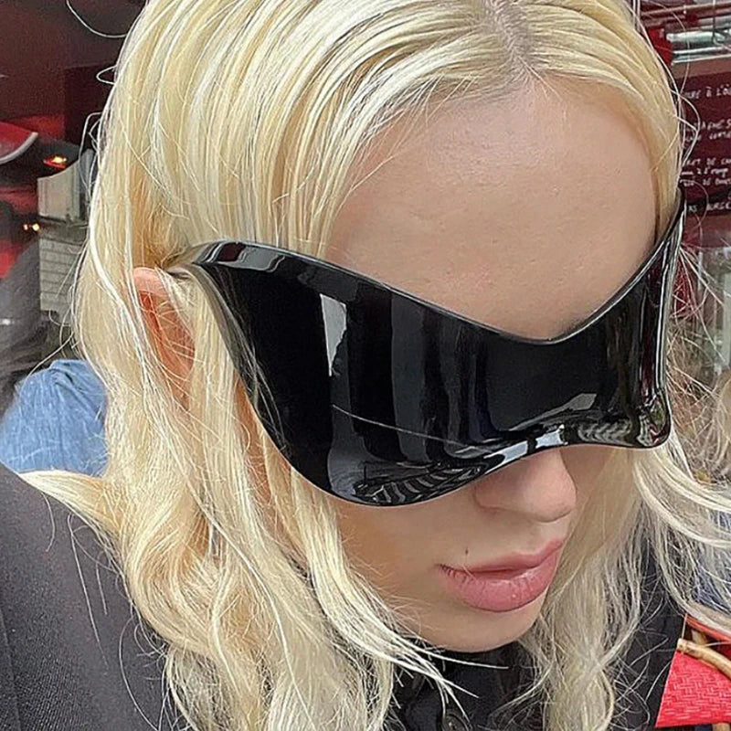 Designer Verspiegelte Sonnenbrille Damen Brille Große Gläser Pilotenbrille UV400