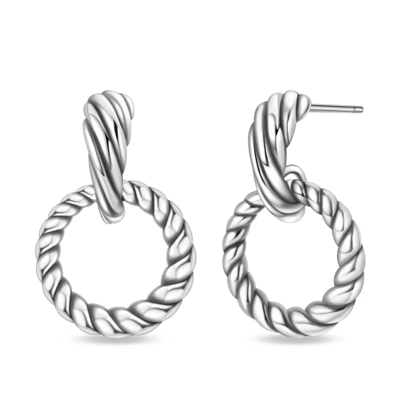 Creole Argento 925 Sterling Zirconi | Orecchini Eleganti Ipoallergenici Regalo