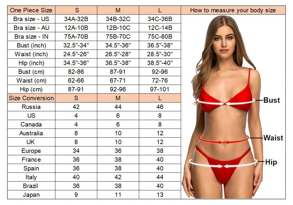 Frauen Bademode High Cut Bikini Set Sexy Push Up Badeanzug Damen Tanga Swimwear