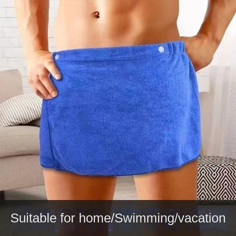 Saunatuch Herren Handtuch Saunakilt Sarong Kilt Wellness Sauna Tuch mit Tasche