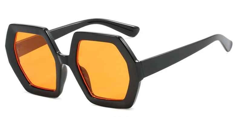 Damen Sonnenbrille Designer Luxus Brille Runde Übergröße Gläser Vintage UV400