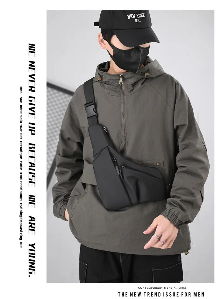 Borsa da petto Zaino Monospalla Marsupio Per Uomo Borsello Moto Fondina