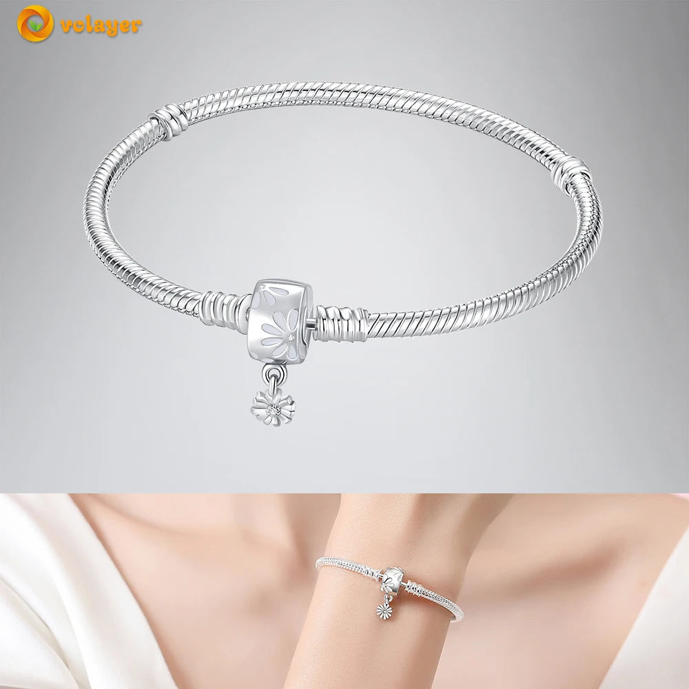 Bettelarmband Sammelarmband aus 925er Silber Sterlingsilber Charms Armband Damen