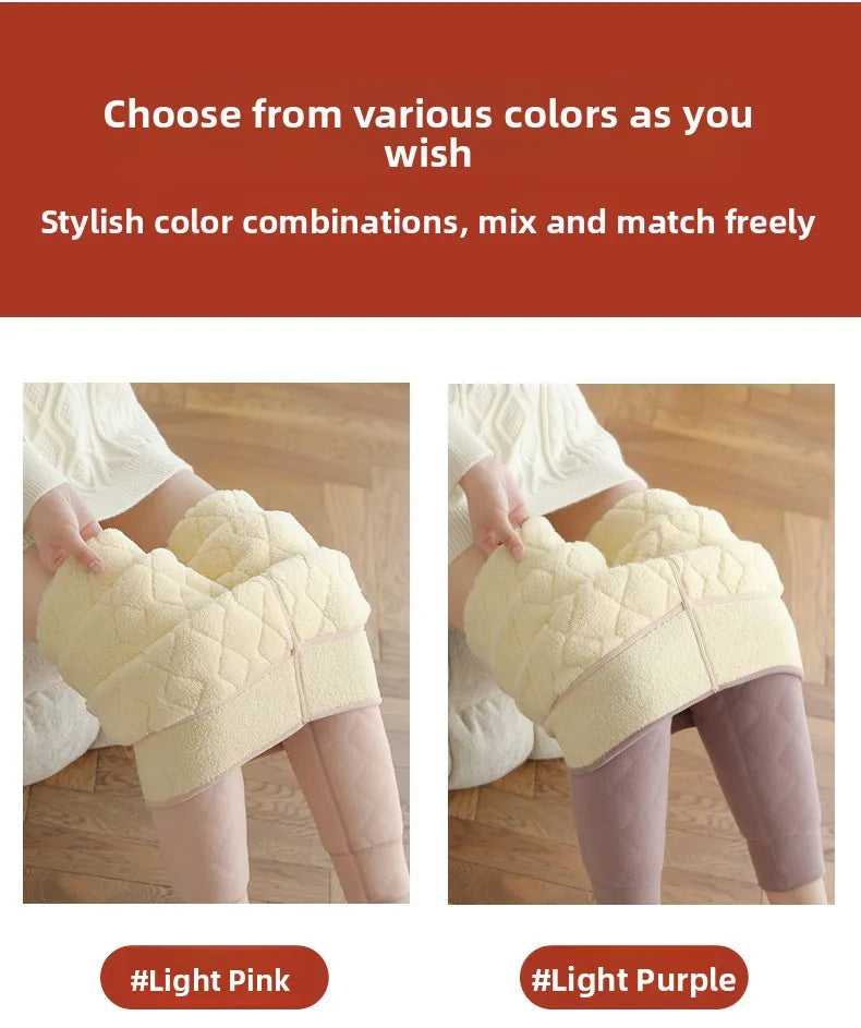 Frauen Hose Winter Leggins Warm Thermohose Innenfleece Leggings Strumpfhose