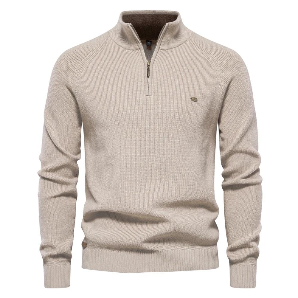 Herren Pullover Sweatshirt Troyer Pulli Sweater Stehkragen Zipper Langarmpulli