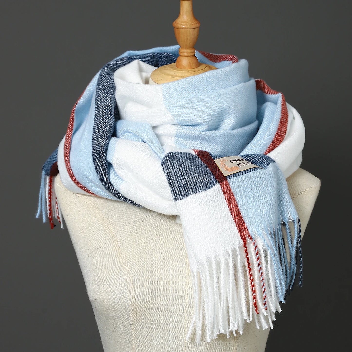 Herren Schal Winterschal Stola Schlauchschal Halstuch Wollschal Strickschal Loop