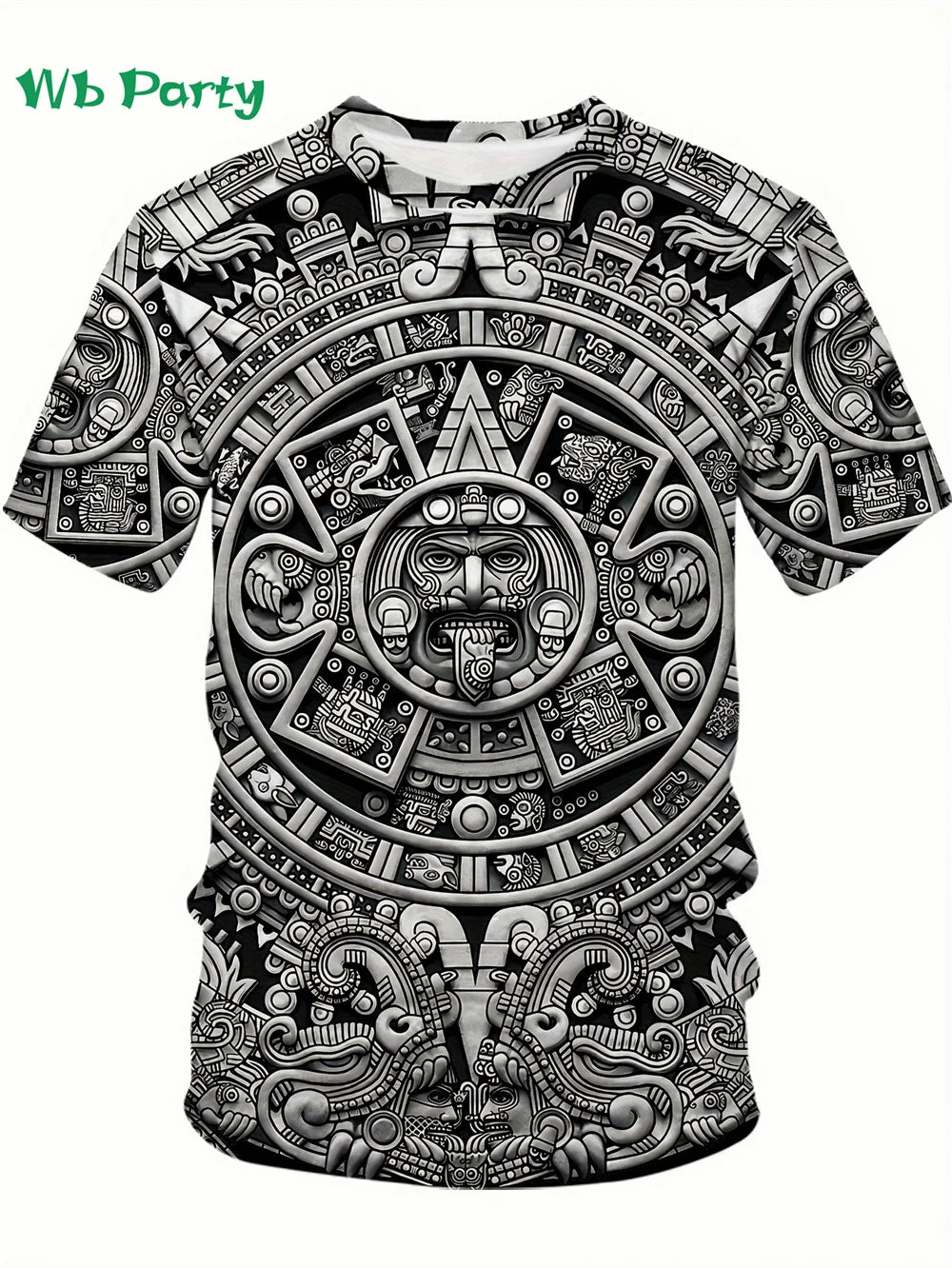 Aztec Themed Muster 3D Print T-Shirt Kompressionsshirt Kurzarm T-Shirt Herren Sommer T-Shirts Vintage Print Herrenbekleidung Tops