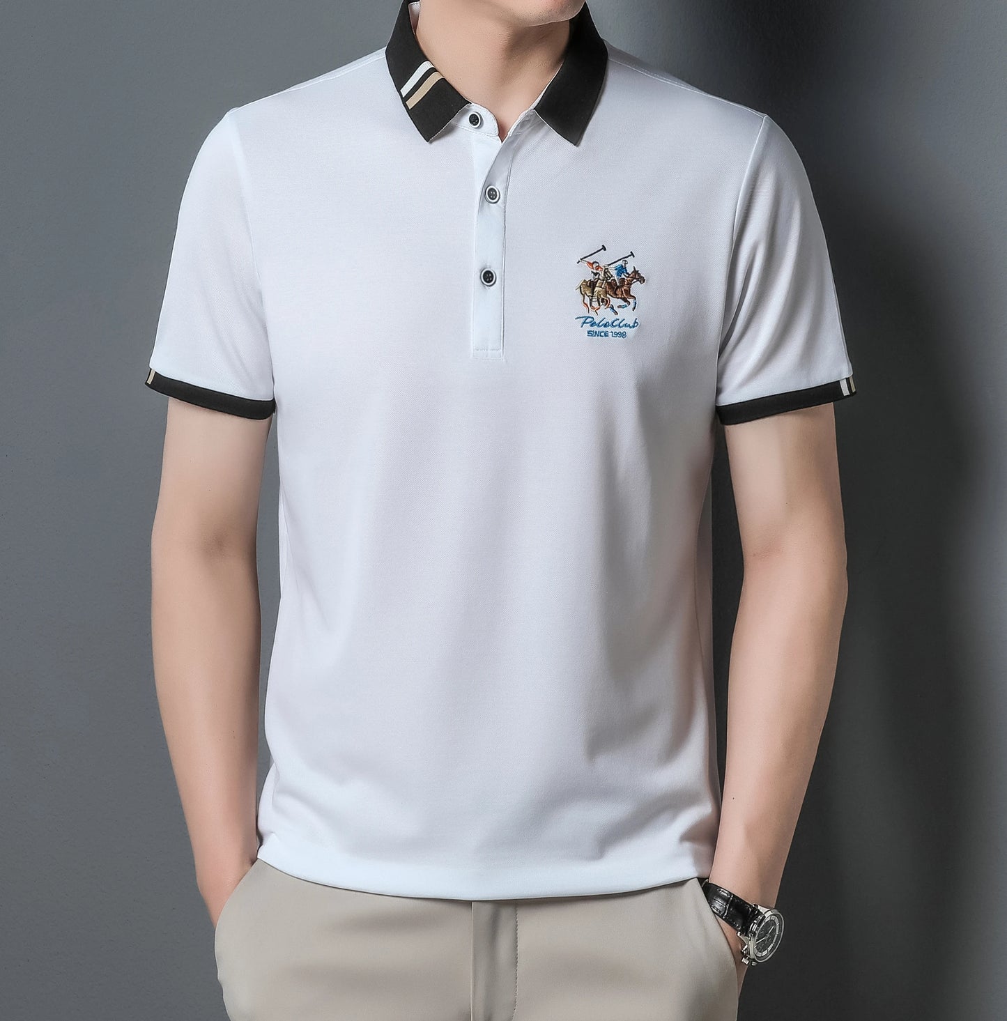 Herren Fashion Poloshirt POLO Shirt T-Shirt Kurzarm Slim Fit Hemd Polohemd NEU