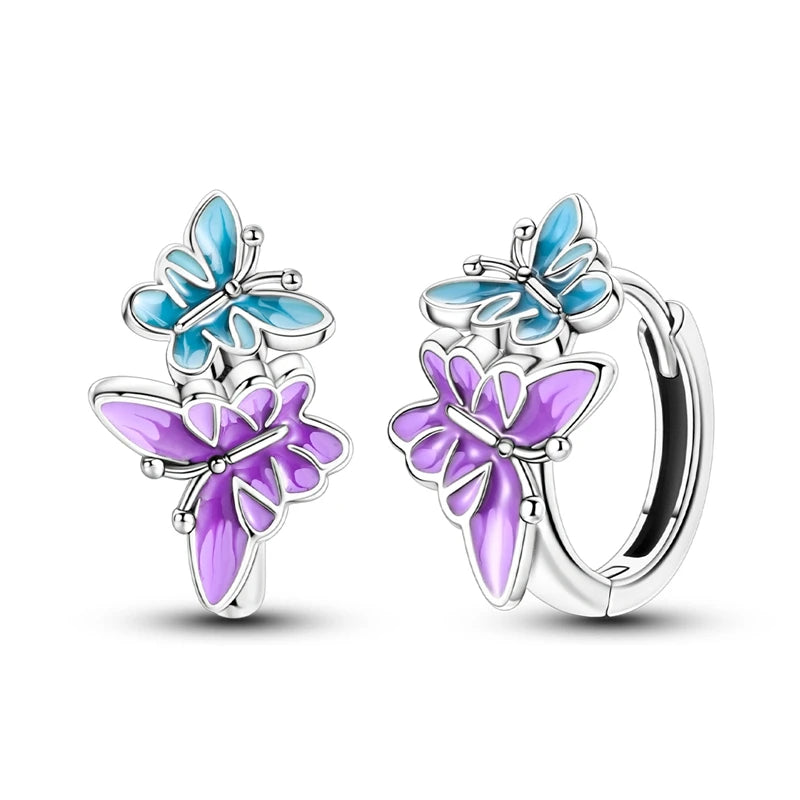 Orecchini a Cerchio in Argento 925 Sterling con Zirconi | Creole Brillantini