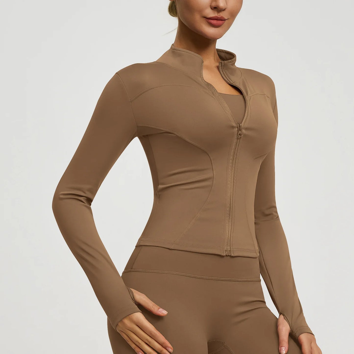 Felpa Donna Giacca Sportiva Con Zip Tuta Maniche Lunghe Cappuccio Maglia Shirt