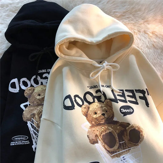 Teddybär Kapuzenpullover Sweatshirt Fleece Hoodie Pulli Damen Kapuzenpulli Streetwear