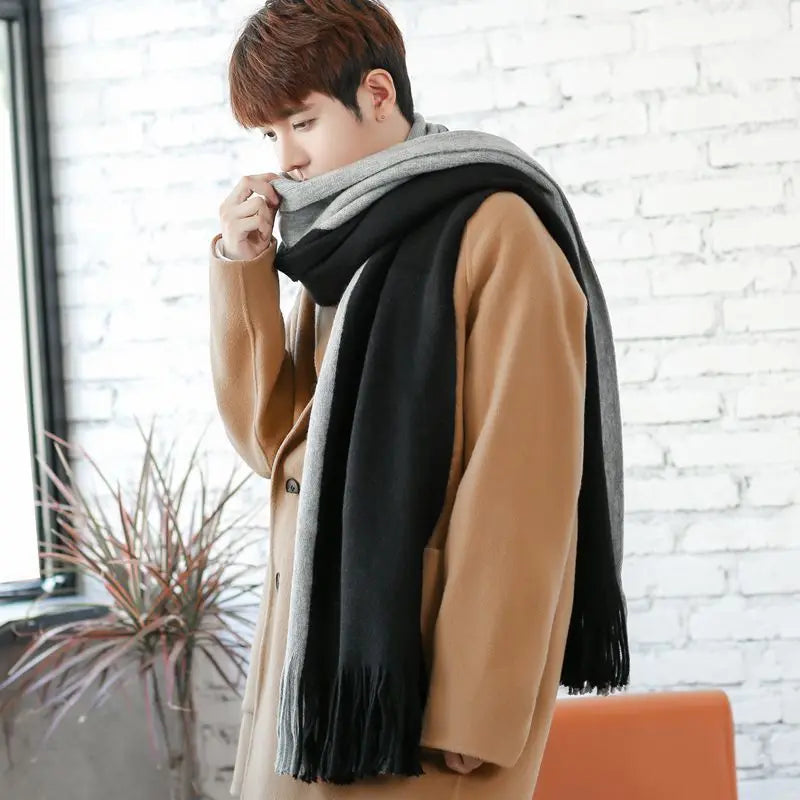 Herren Schal Winterschal Stola Schlauchschal Halstuch Wollschal Strickschal Loop