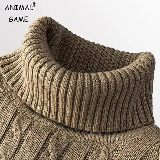 Herren Rollkragen Pullover Sweatshirt Pulli Zipper Sweater Shirt Langarmshirt