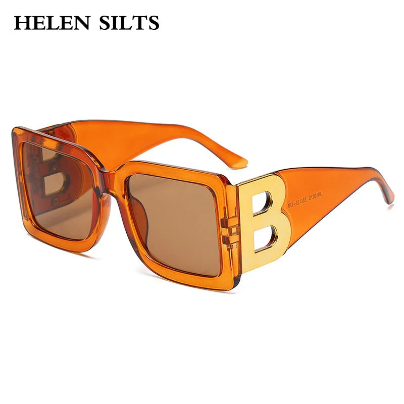 Designer Luxus Brille Sonnenbrille Damen Quadratische Übergröße Gläser Vintage