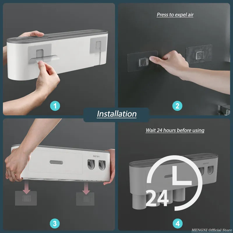 Zahnbürste Halter Auto Zahnpasta Spender UV-Licht Sterilisator Wandmontage