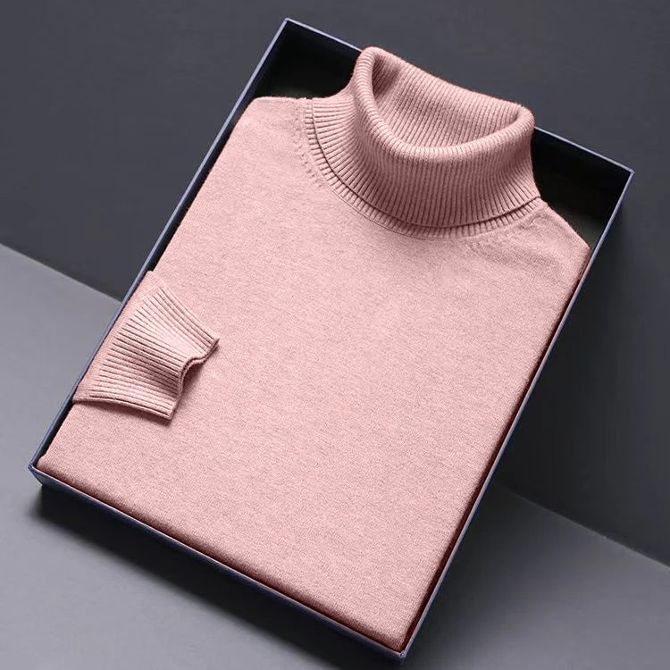 Herren Rollkragen Pullover Sweatshirt Leichter Pulli Sweater Shirt Langarmshirt