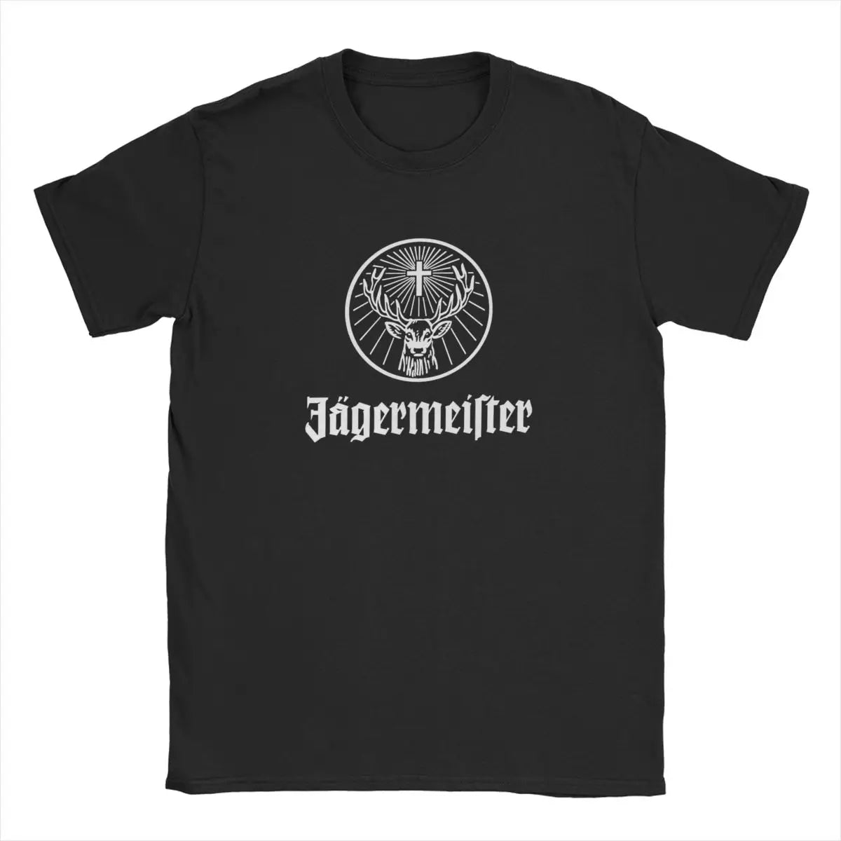 Fashion Herren Jägermeister T-Shirt Rundhals Unisex 100% Baumwolle Streetwear