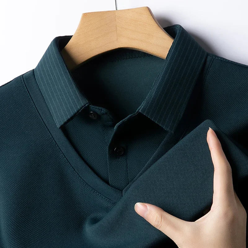 Herren Poloshirt POLO Shirt T-Shirt Langarm Zipper Hemd Fashion Polohemd Top NEU