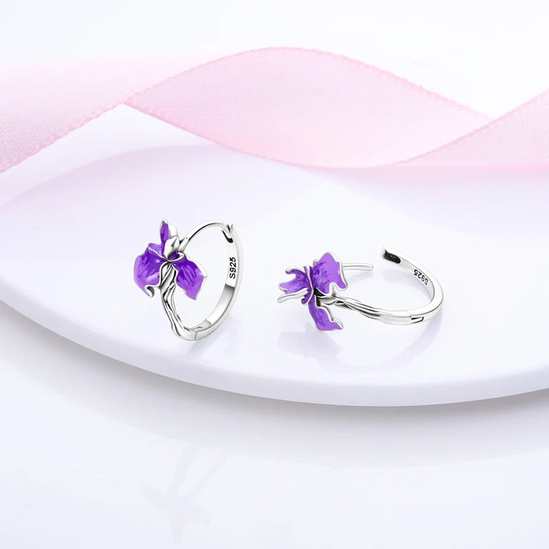 Orecchini a Cerchio in Argento 925 Sterling con Zirconi | Creole Brillantini