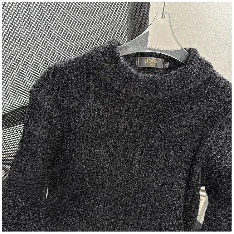 Herren Pullover Sweatshirt Leichter Pulli Sweater Langarm Shirt Strickpullover